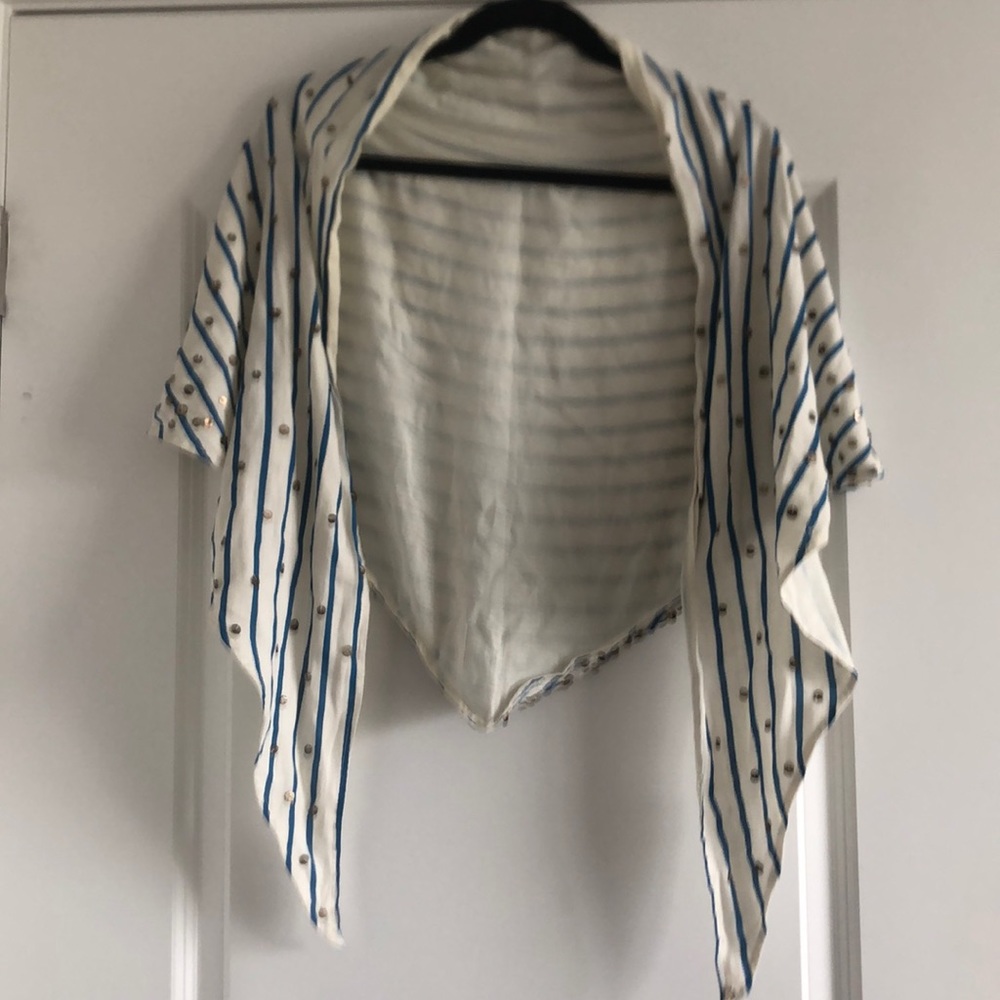 Anthropologie Striped Sequin Scarf or Shawl - Picture 4 of 6